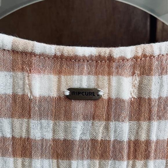 Rip Curl Women's Orange Gingham Mini Dress - Picture 16 of 16